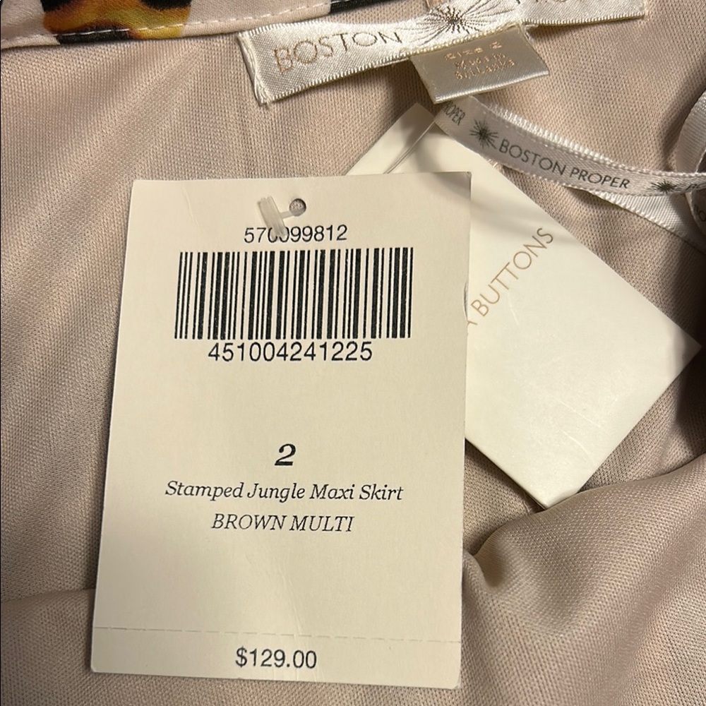Boston Proper lined Jungle Maxi Skirt - Picture 5 of 14